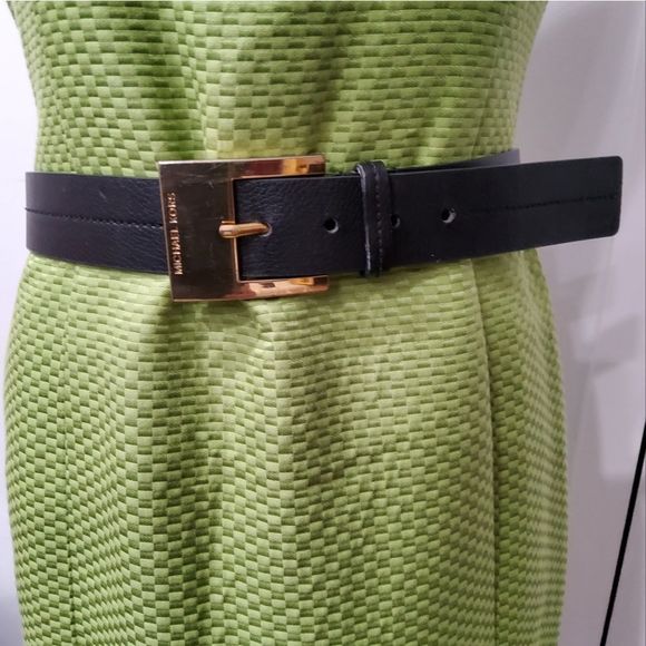 Michael Kors Women's Black Synthetic Leather Belt Size S
